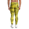 Sunflower Yellow Print Men's Leggings-grizzshop