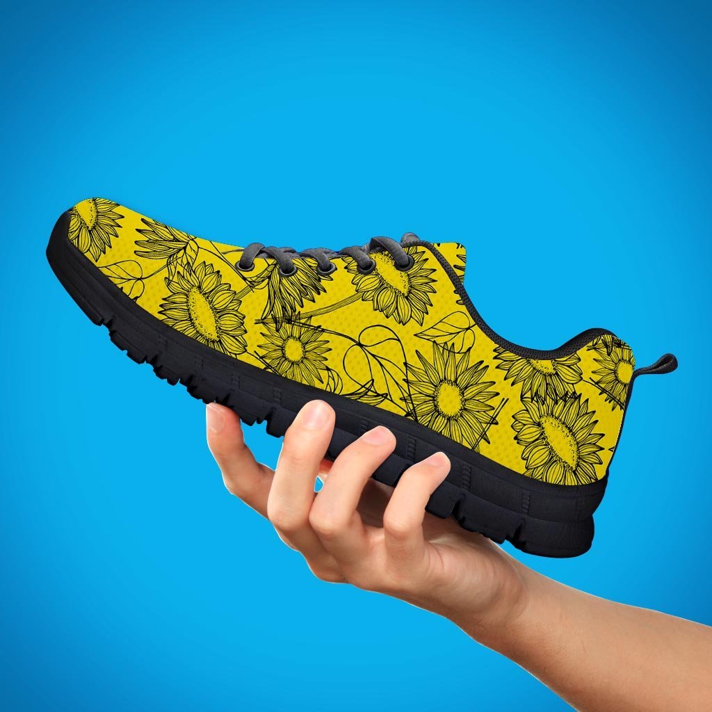 Sunflower Yellow Print Men's Sneakers-grizzshop