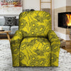 Sunflower Yellow Print Recliner Cover-grizzshop