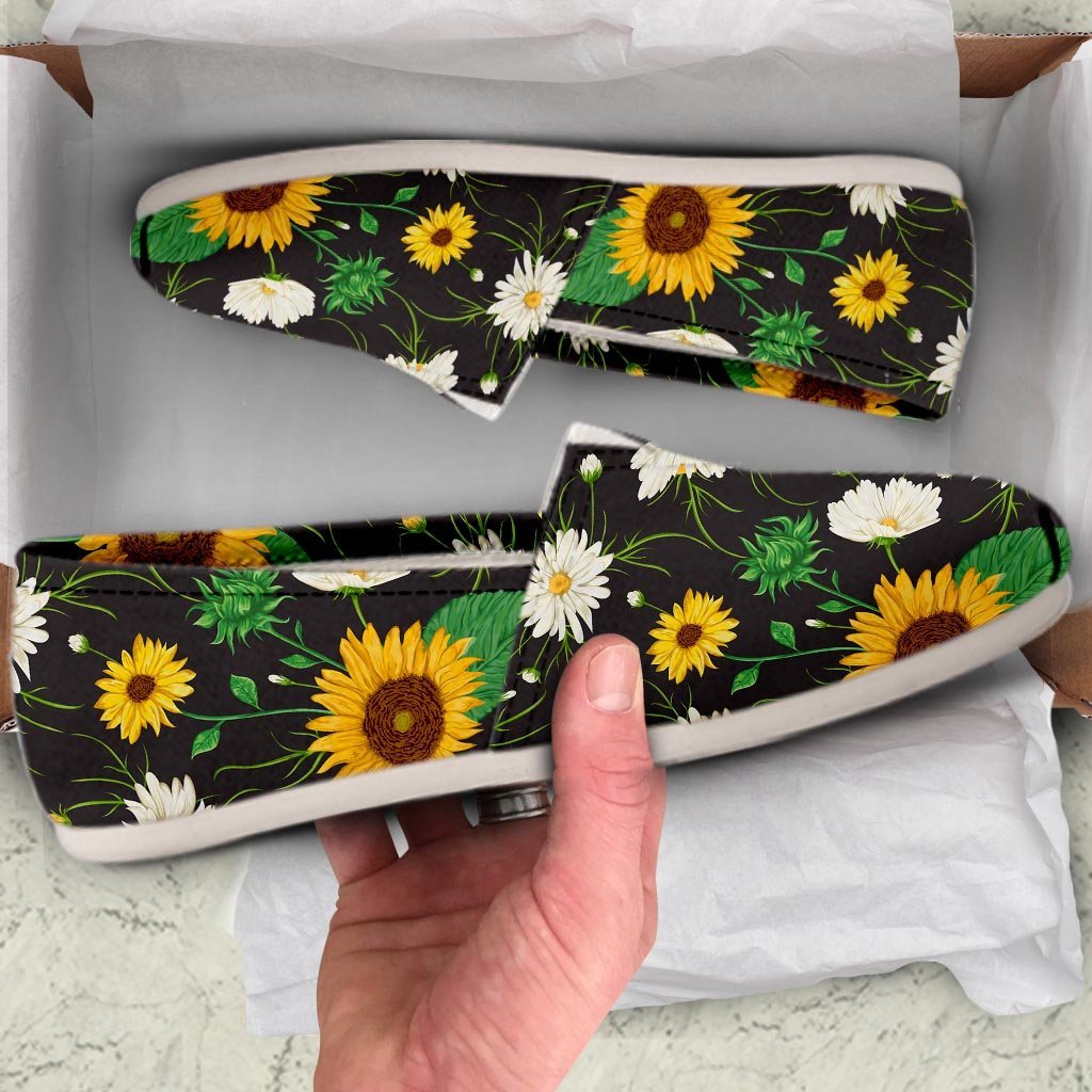 Sunflower And Chamomile Canvas Shoes-grizzshop