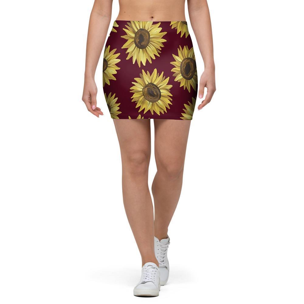 Sunflower Brown Mini Skirt-grizzshop