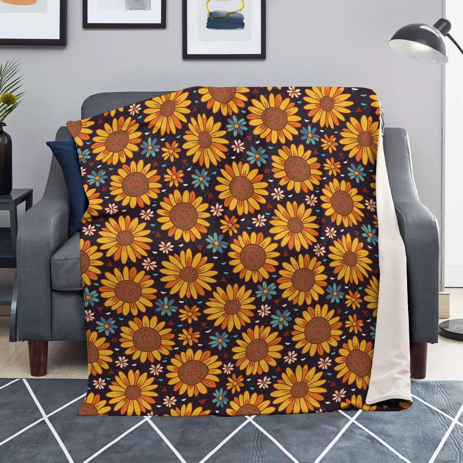 Sunflowr Floral Blanket-grizzshop