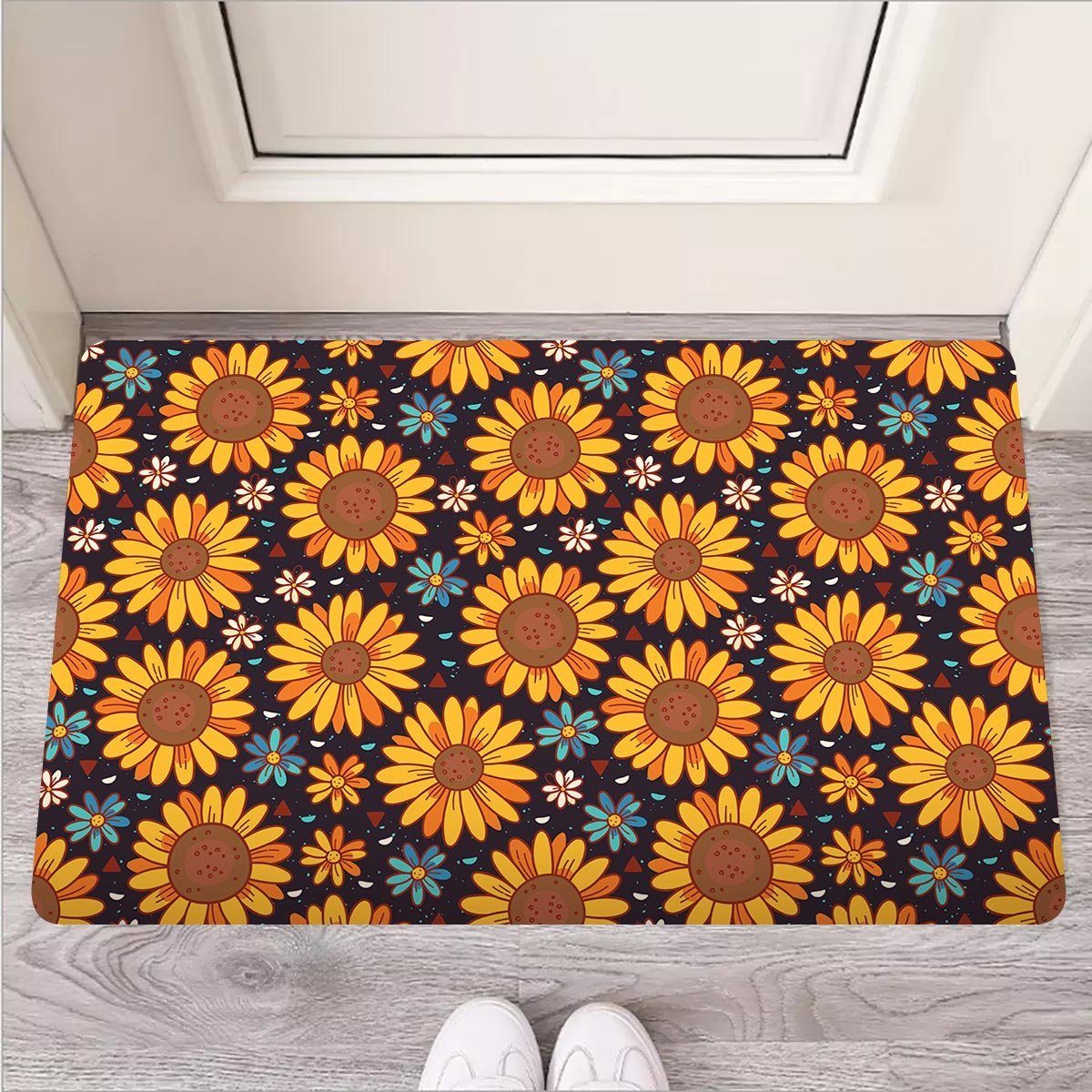 Sunflowr Floral Door Mat-grizzshop