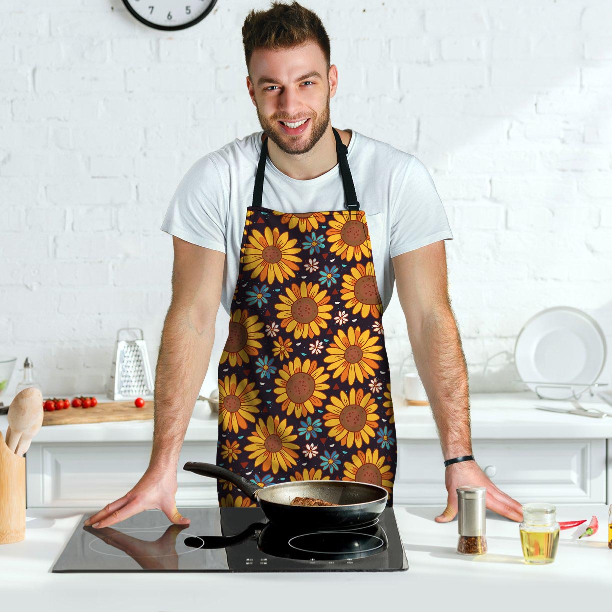 Sunflowr Floral Men's Apron-grizzshop