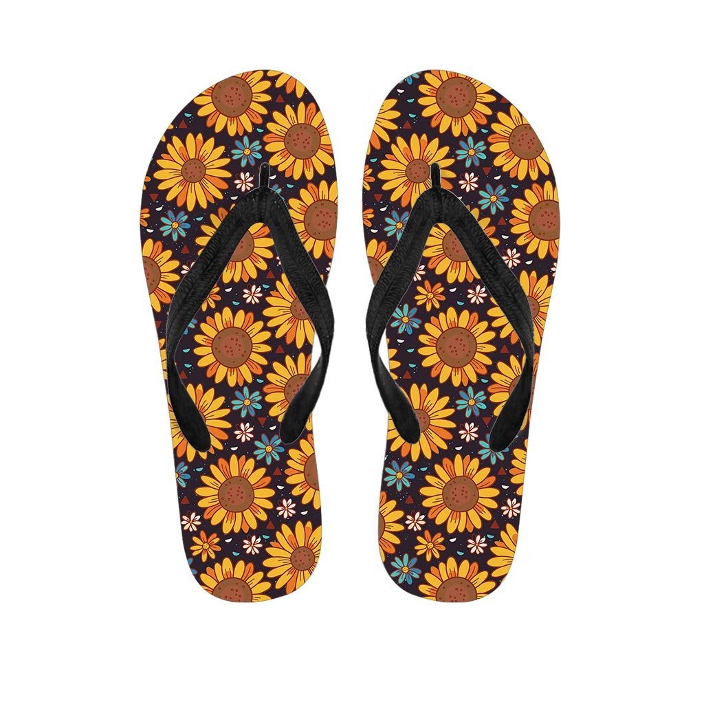 Sunflowr Floral Men's Flip Flops-grizzshop