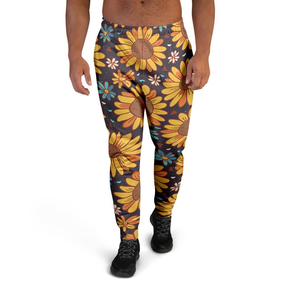 Sunflowr Floral Men's Joggers-grizzshop