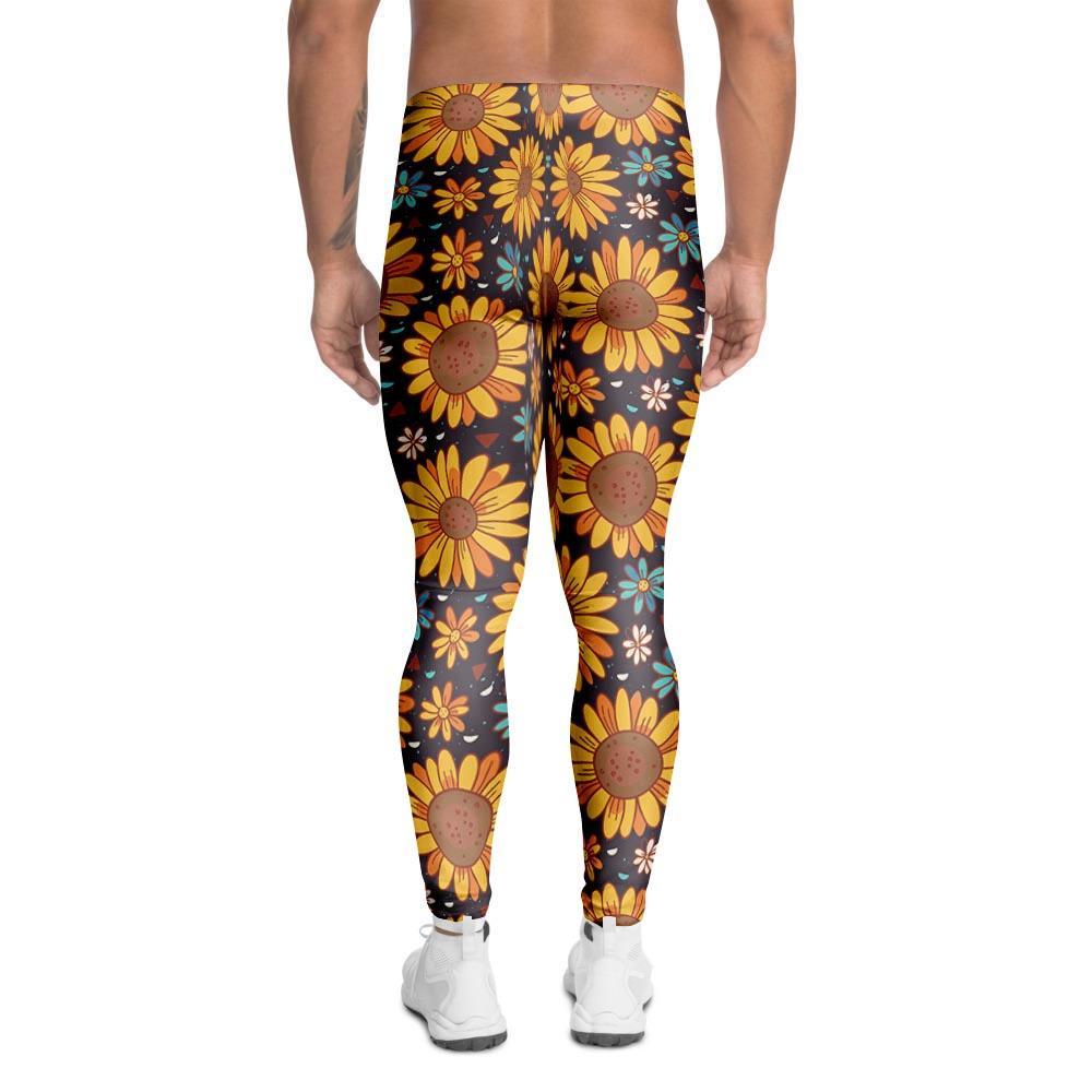 Sunflowr Floral Men's Leggings-grizzshop