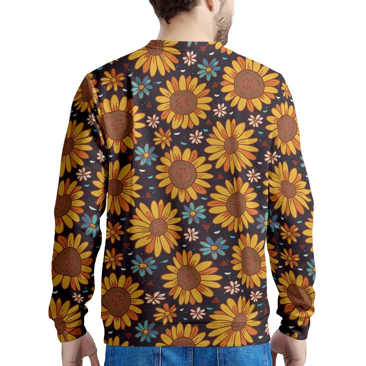 Sunflowr Floral Men's Sweatshirt-grizzshop