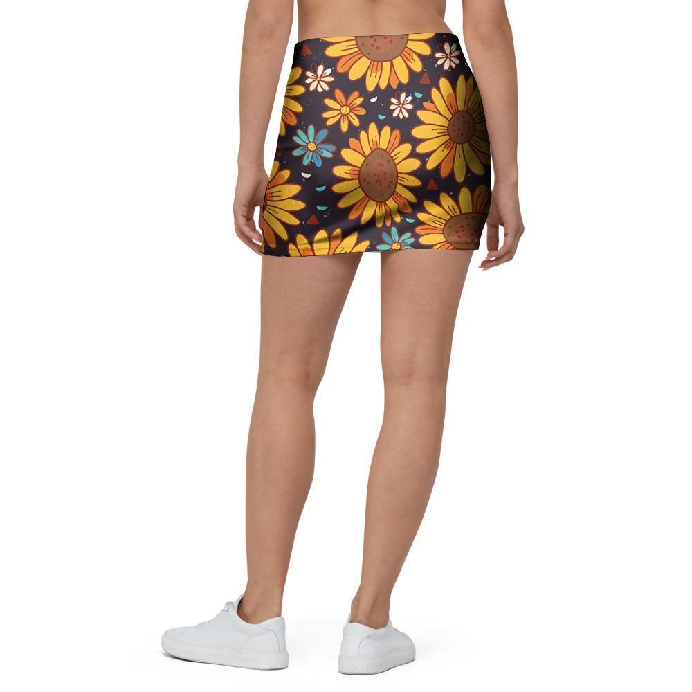 Sunflowr Floral Mini Skirt-grizzshop