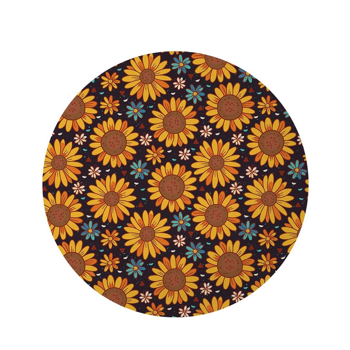 Sunflowr Floral Round Rug-grizzshop