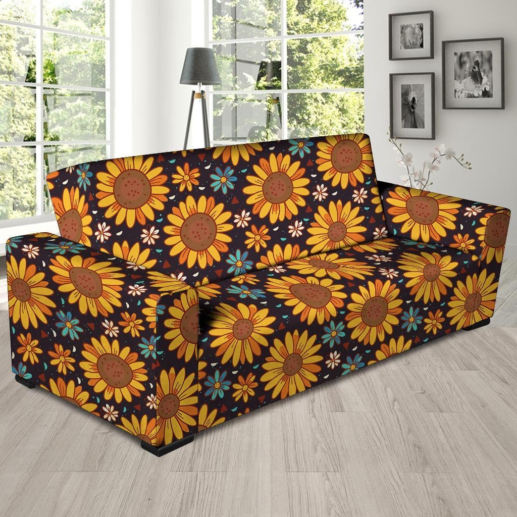 Sunflowr Floral Sofa Cover-grizzshop