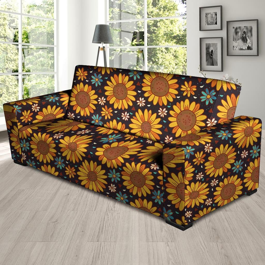 Sunflowr Floral Sofa Cover-grizzshop