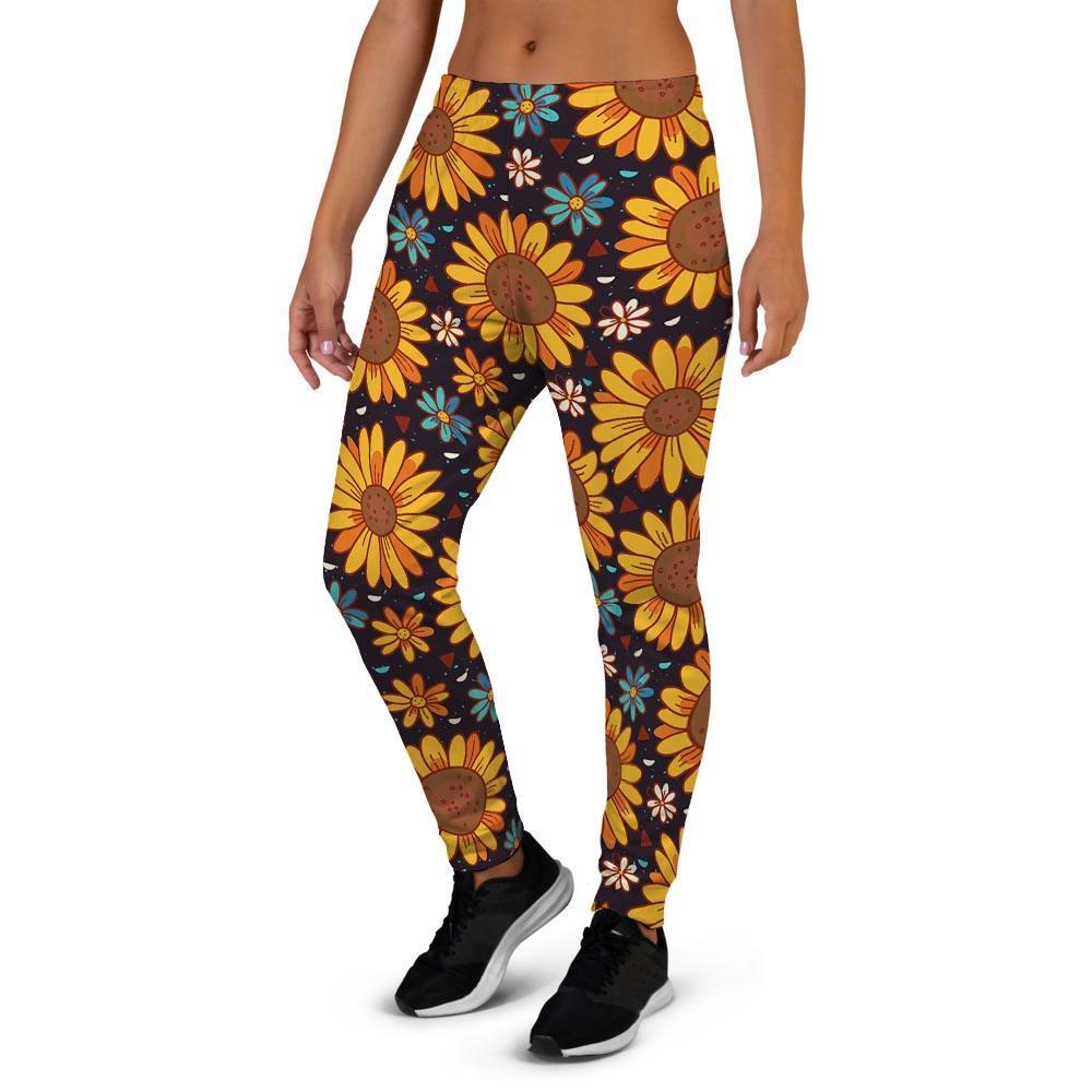 Sunflowr Floral Women's Joggers-grizzshop