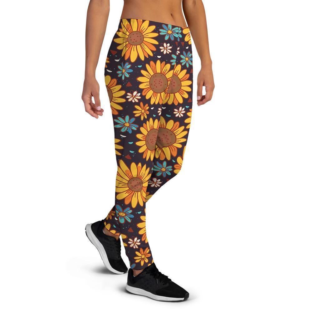 Sunflowr Floral Women's Joggers-grizzshop