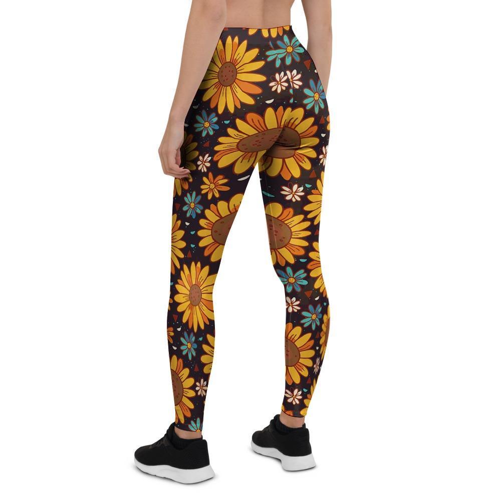 Sunflowr Floral Women's Leggings-grizzshop