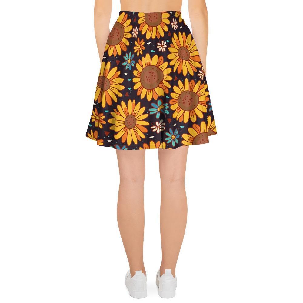 Sunflowr Floral Women's Skirt-grizzshop