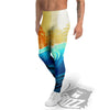 Sunrise Tropical Surfing Wave Print Men's Leggings-grizzshop