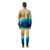 Sunrise Tropical Surfing Wave Print Men's Pajamas-grizzshop