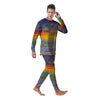 Sunset And Rainbow On Beach Print Men's Pajamas-grizzshop