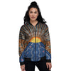 Sunset Art Aboriginal Indigenous Print Women's Bomber Jacket-grizzshop