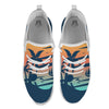 Sunset Beach Tropical Print White Athletic Shoes-grizzshop