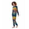 Sunset Beach Tropical Print Women's Pajamas-grizzshop