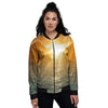 Sunset Maldives Print Women's Bomber Jacket-grizzshop