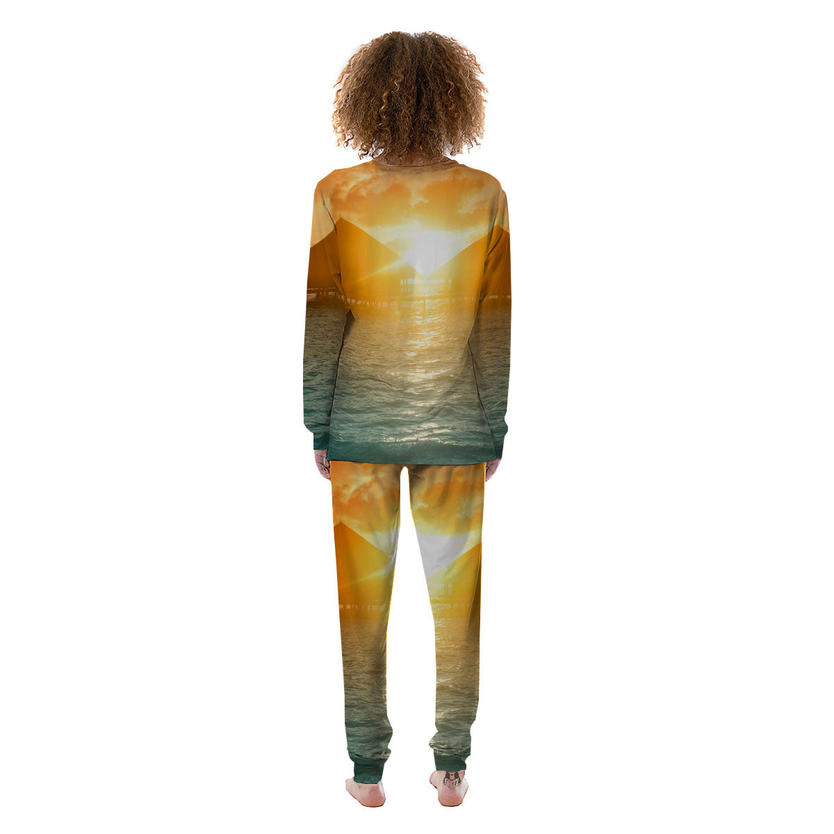 Sunset Maldives Print Women's Pajamas-grizzshop