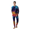 Sunset On The Beach And Palm Trees Print Men's Pajamas-grizzshop