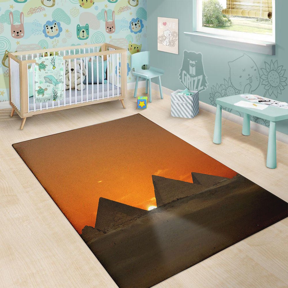 Sunset Pyramid Print Floor Mat-grizzshop