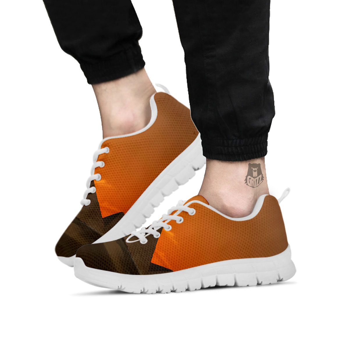 Sunset Pyramid Print White Sneaker-grizzshop