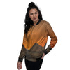 Sunset Pyramid Print Women's Bomber Jacket-grizzshop