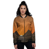 Sunset Pyramid Print Women's Bomber Jacket-grizzshop