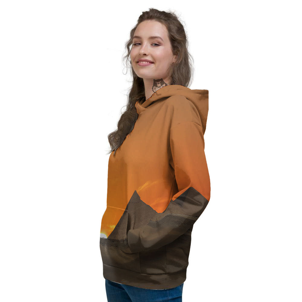 Sunset Pyramid Print Women's Hoodie-grizzshop