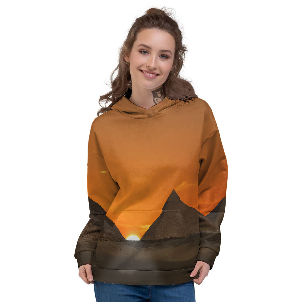 Sunset Pyramid Print Women's Hoodie-grizzshop