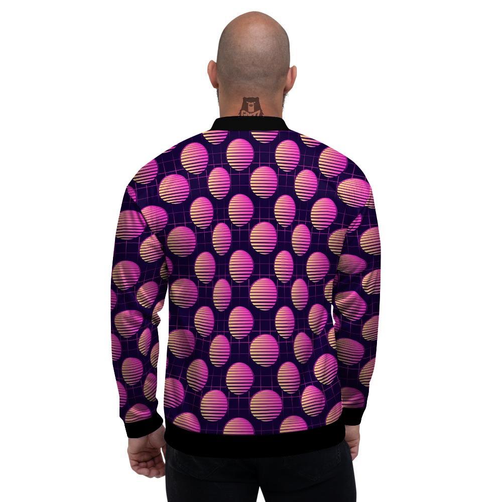 Sunset Retrowave Print Pattern Men's Bomber Jacket-grizzshop