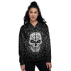 Supernatural Skull Wicca White And Black Print Women's Bomber Jacket-grizzshop