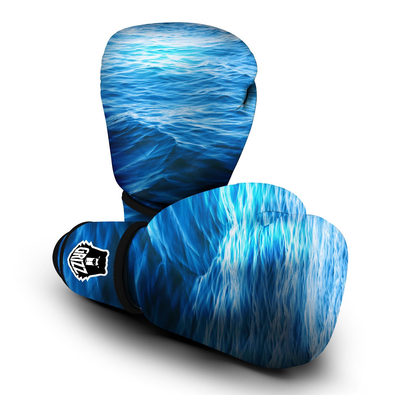Surface Ocean Print Boxing Gloves-grizzshop