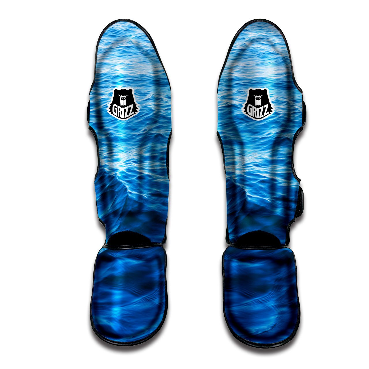 Surface Ocean Print Muay Thai Shin Guards-grizzshop