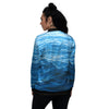 Surface Ocean Print Women's Bomber Jacket-grizzshop