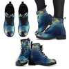 Surface Planet Galaxy Space Print Men Women Leather Boots-grizzshop