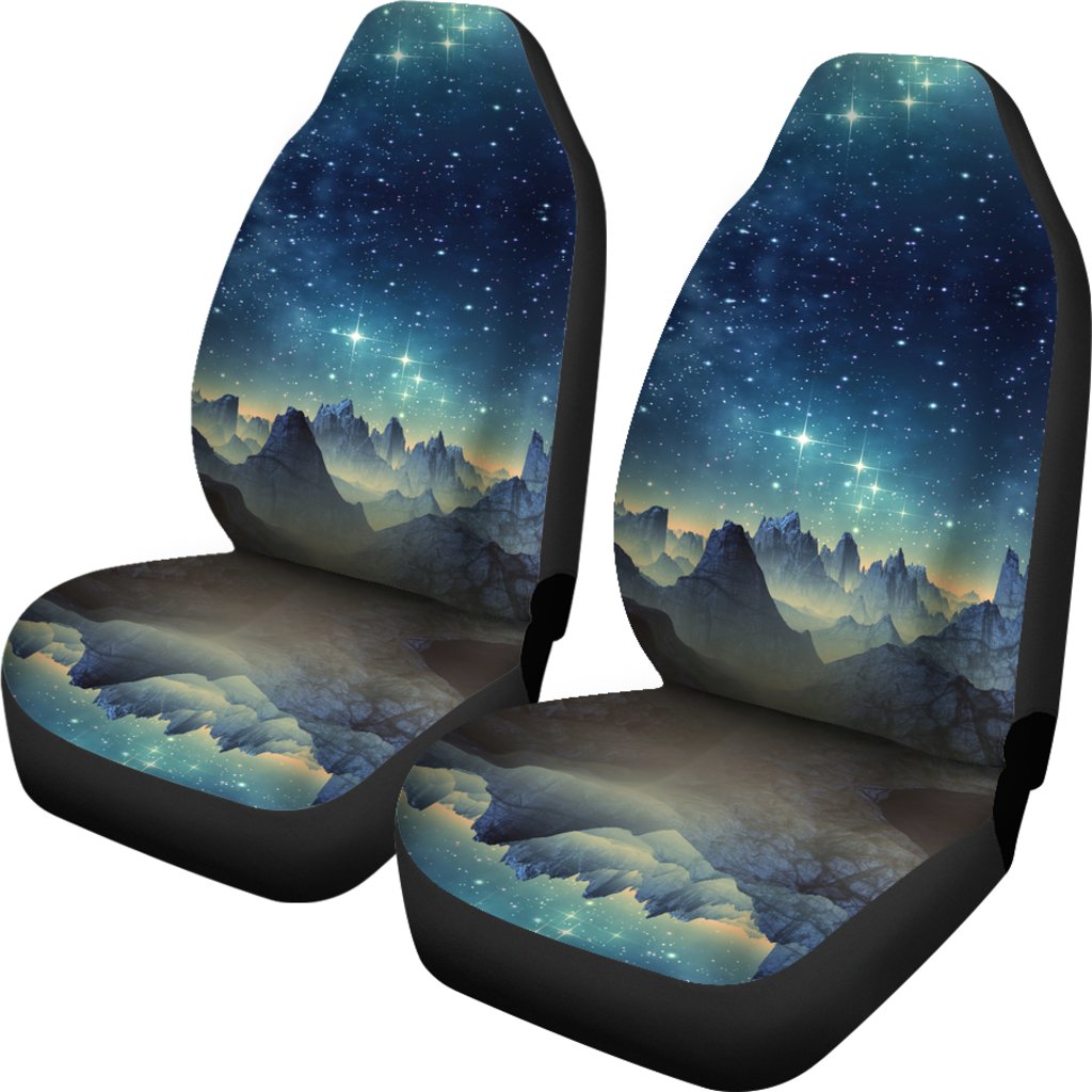 Surface Planet Galaxy Space Print Universal Fit Car Seat Cover-grizzshop