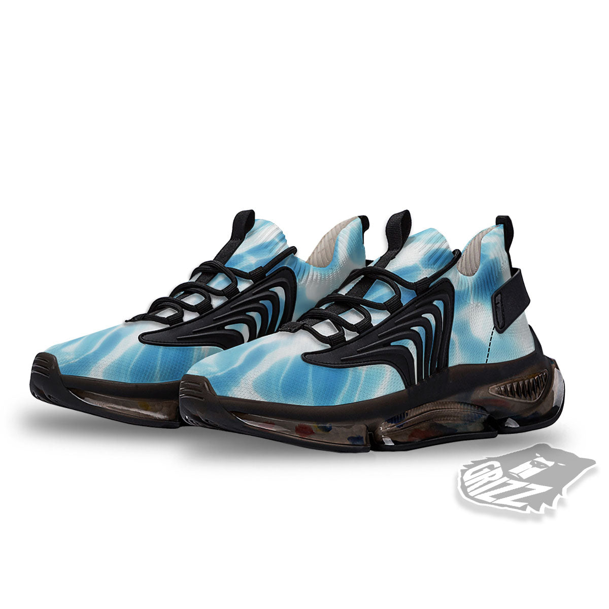 Surface Pool Water Print Black Gym Shoes-grizzshop