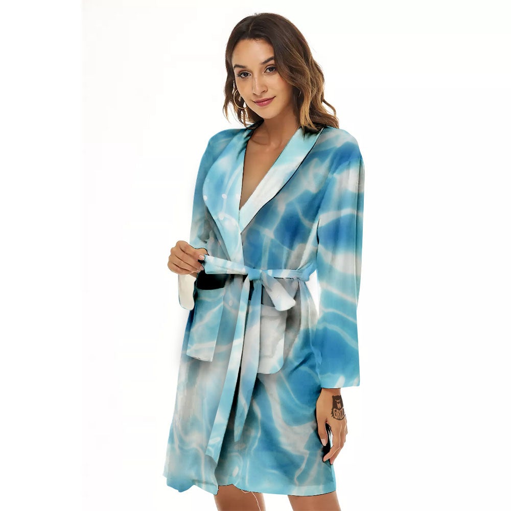Surface Pool Water Print Women's Robe-grizzshop