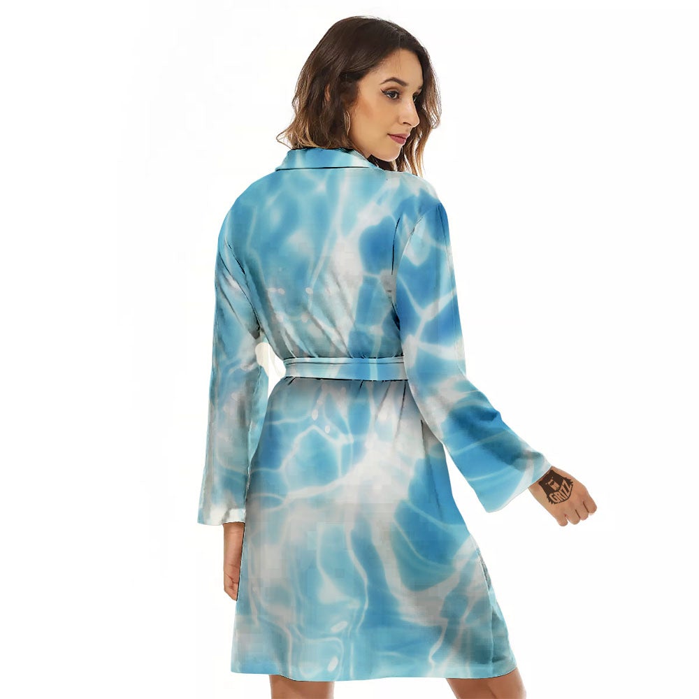 Surface Pool Water Print Women's Robe-grizzshop