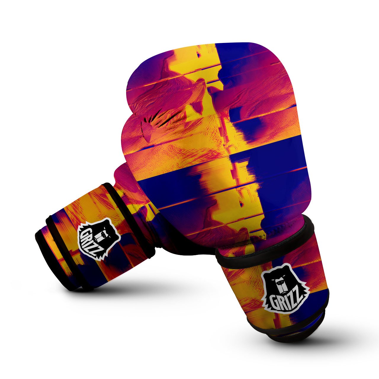 Surface Psychedelic Print Pattern Boxing Gloves-grizzshop