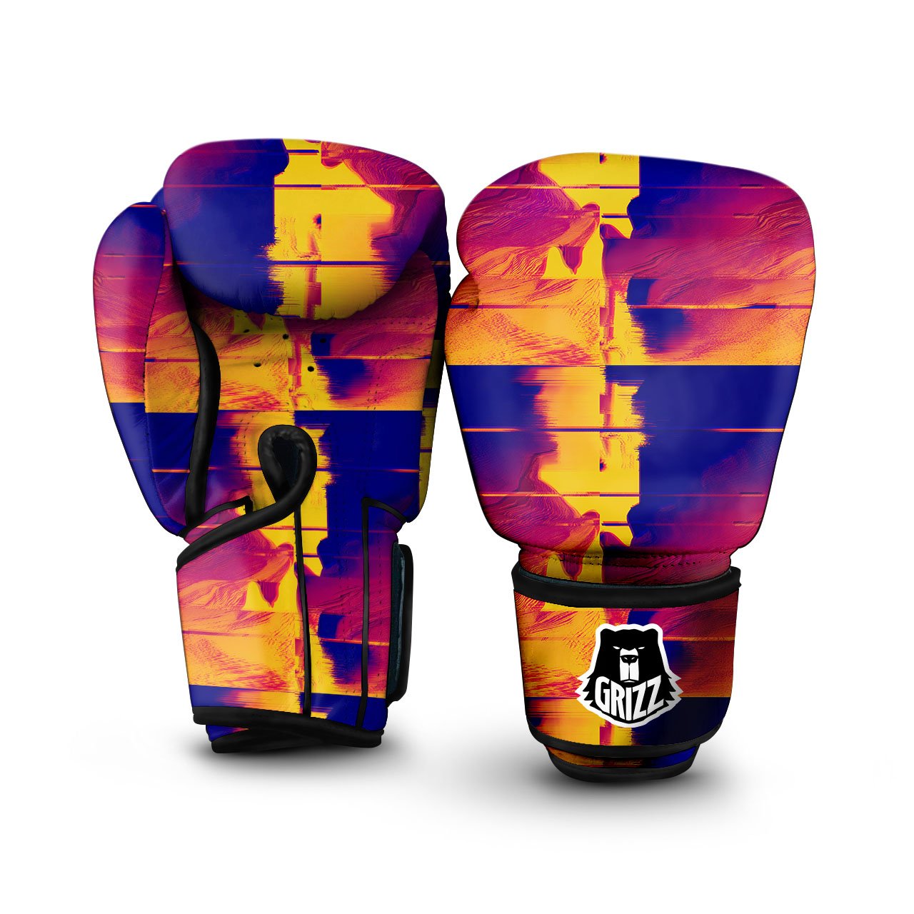 Surface Psychedelic Print Pattern Boxing Gloves-grizzshop