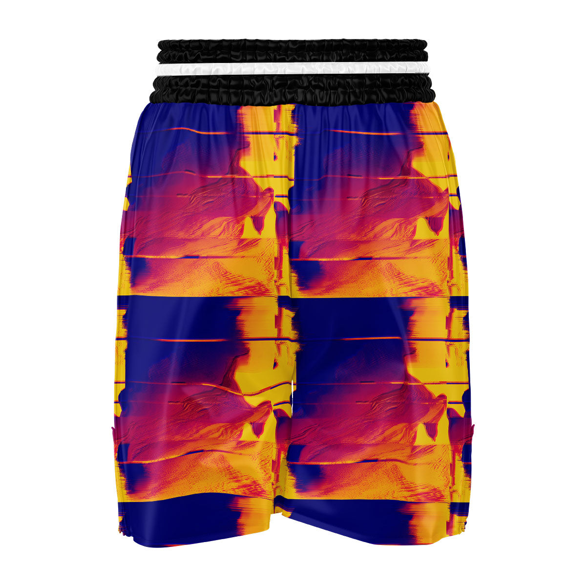 Surface Psychedelic Print Pattern Boxing Shorts-grizzshop