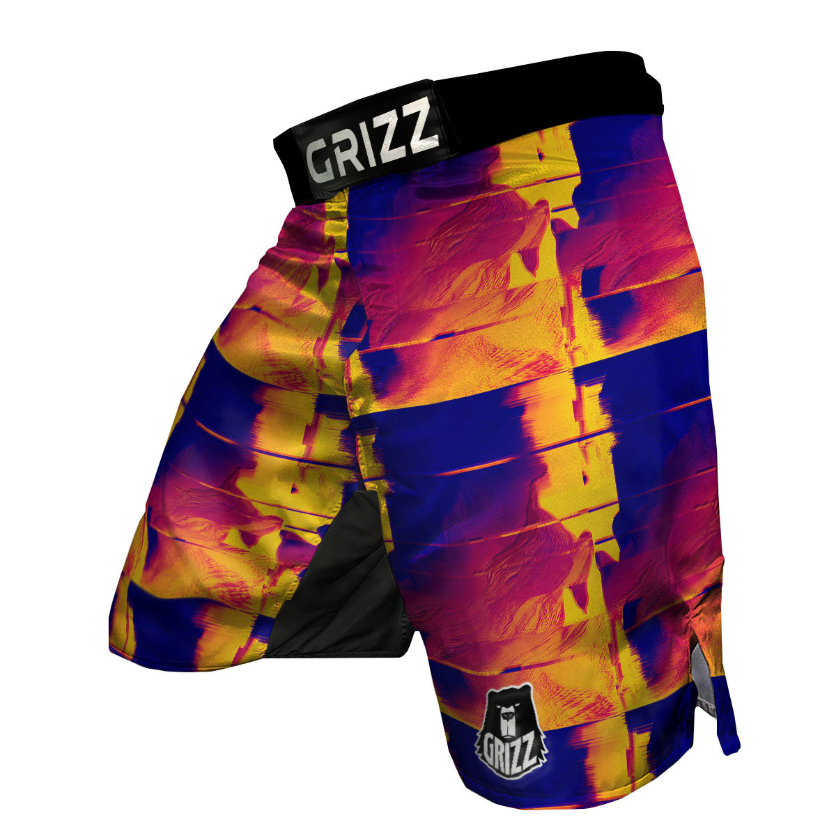 Surface Psychedelic Print Pattern MMA Shorts-grizzshop