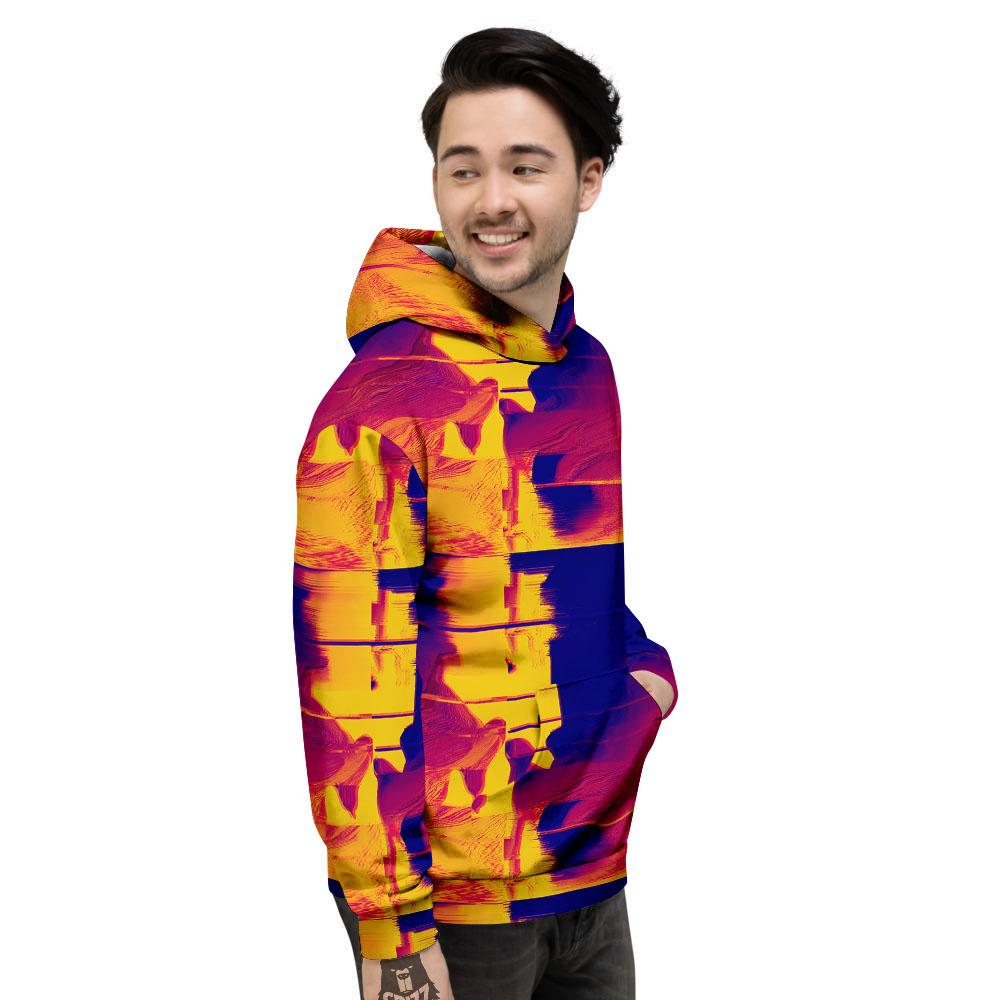 Surface Psychedelic Print Pattern Men's Hoodie-grizzshop